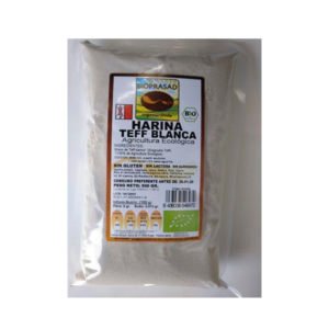 Harina de Teff Blanca SIn Gluten Bioprasad 500gr
