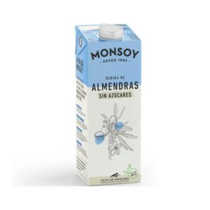 Bebida de Almedras Sin Azucares Monsoy 1L