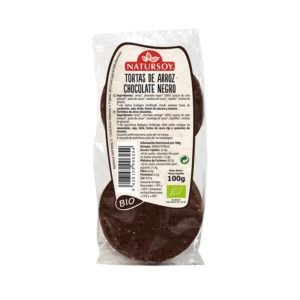 Tortas de Arroz y Chocolate Negro Natursoy,100gr