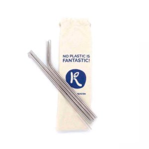 Pajitas de Acero Inoxidable E-koala, 6 unidades