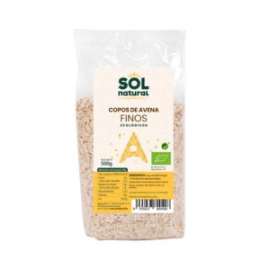 Copos de Avena s/gluten Finos Sol Natural, 500 gr.
