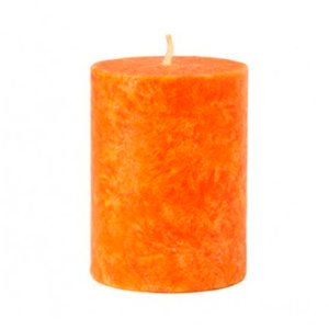 Vela Pilar Pequeña Naranja Kerzenfarm