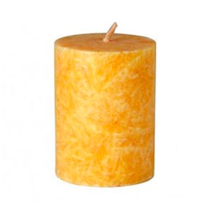 Vela Pilar Pequeña Amarilla Kerzenfarm